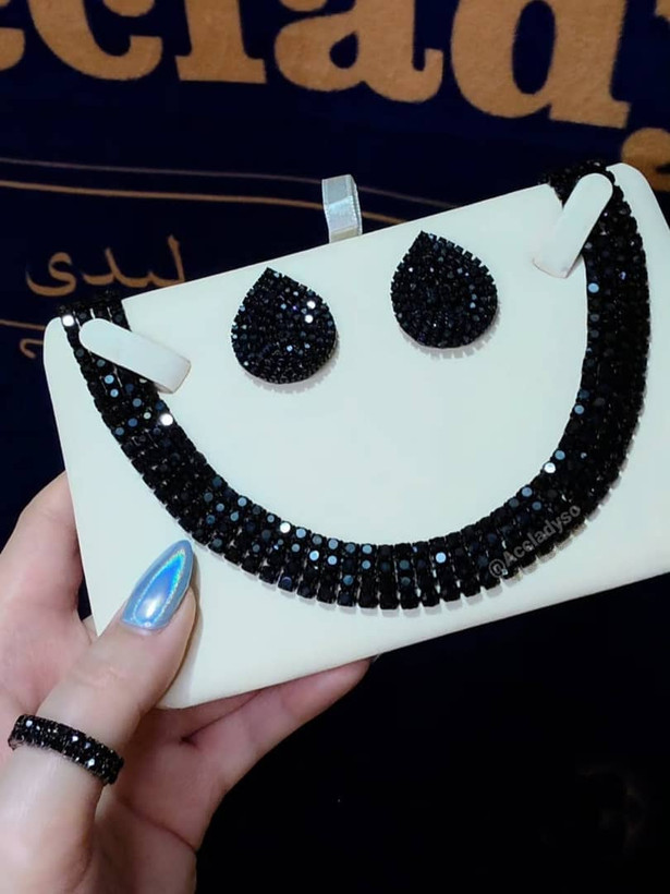 ست کریستالی مشکی